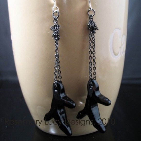RARE Swarovski witchy branch gothic earrings new - Picture 1 of 5